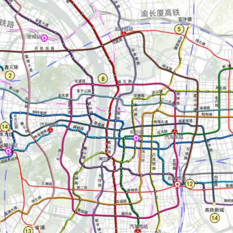 长沙地铁2025年线路图展望，城市交通的未来蓝图